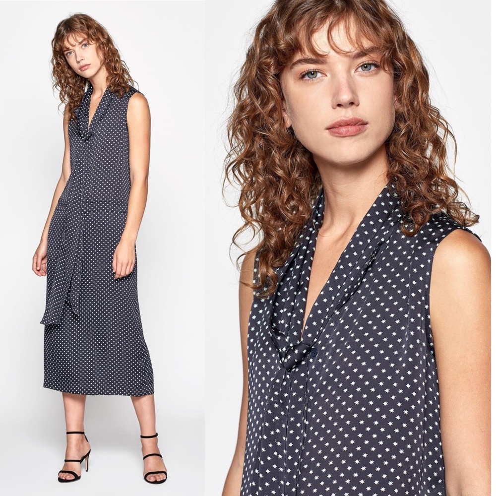 NWT EQUIPMENT Abourne Midi Dress in Eclipse Clarte